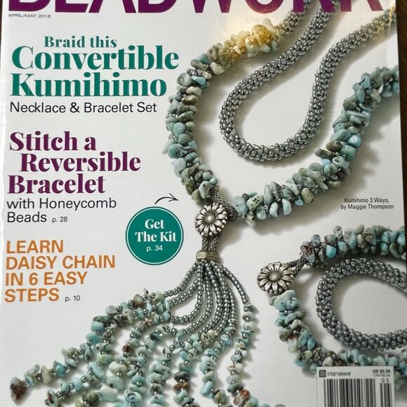 Beadwork Magazine Jewelry Crafting Book u Arp May 2018  Vol 21 No 3 Convertible - Picture 3 of 8